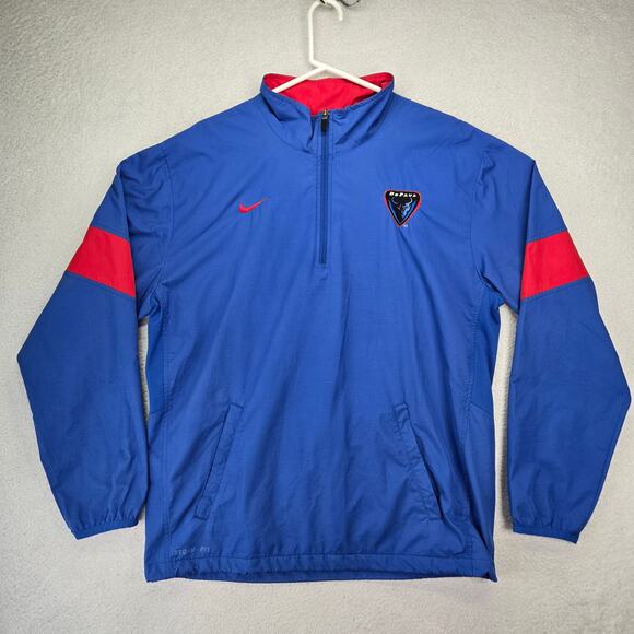 Nike Jacket Mens Small Blue DePaul Blue Demons Storm Fit Windbreaker Pockets - Picture 1 of 11
